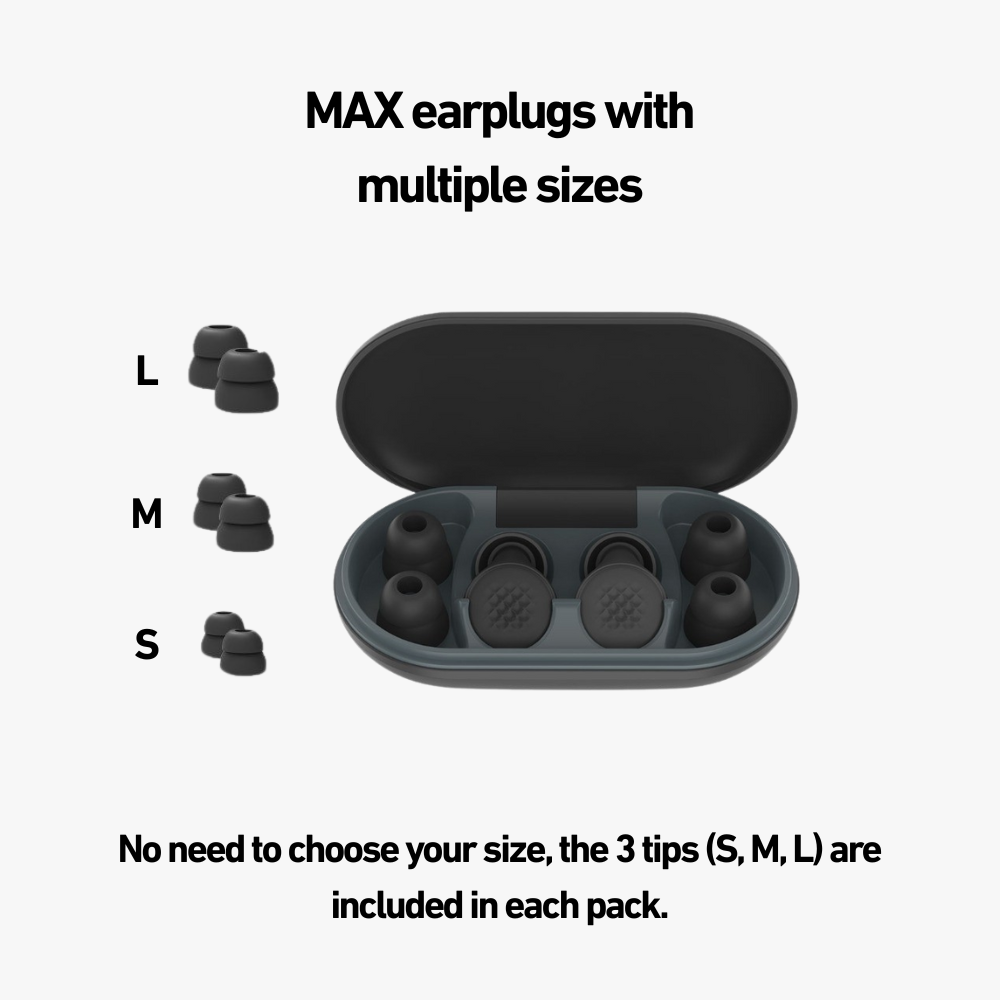 Wav Max Earplugs + Free Case